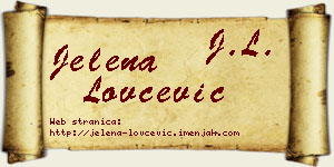 Jelena Lovčević vizit kartica